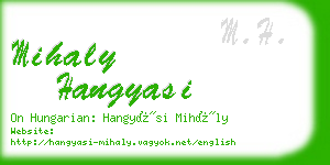 mihaly hangyasi business card